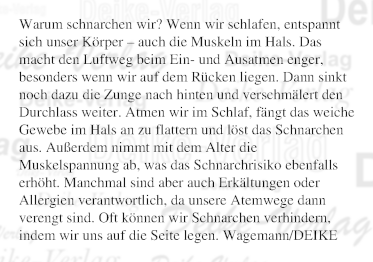 Warum schnarchen wir?