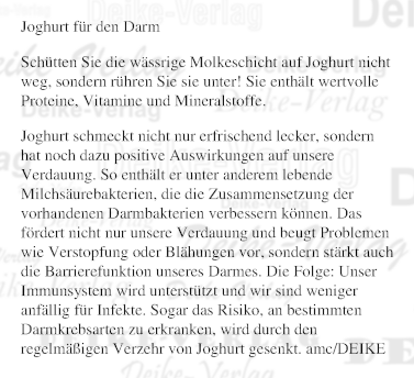 Joghurt für den Darm