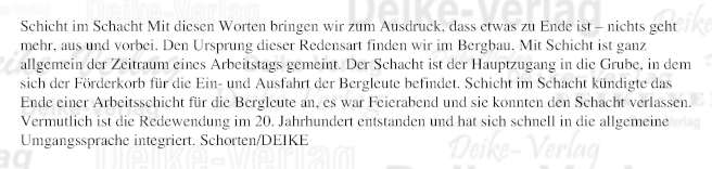 Schicht im Schacht