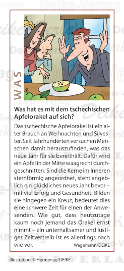 Was hat es mit dem tschechischen Apfelorakel auf sich?