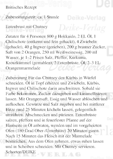 Entenbrust mit Chutney