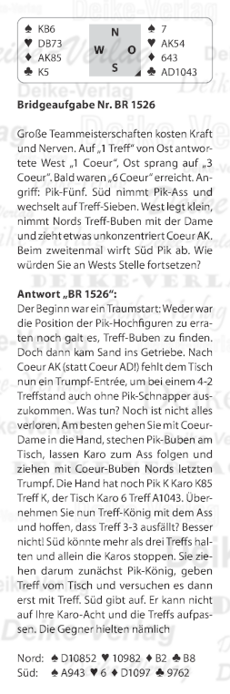 Bridgeaufgabe KW 1526