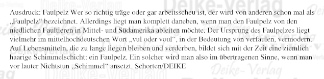 Ausdruck: Faulpelz