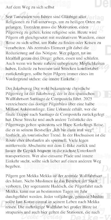 Pilgerreisen