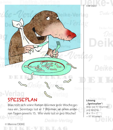 Essen mit Wurm - Max der Maulwurf