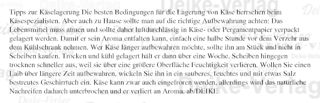 Haushaltstipps: Käselagerung