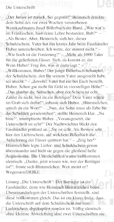 Die Unterschrift (Heinereich Hümmelchen)
