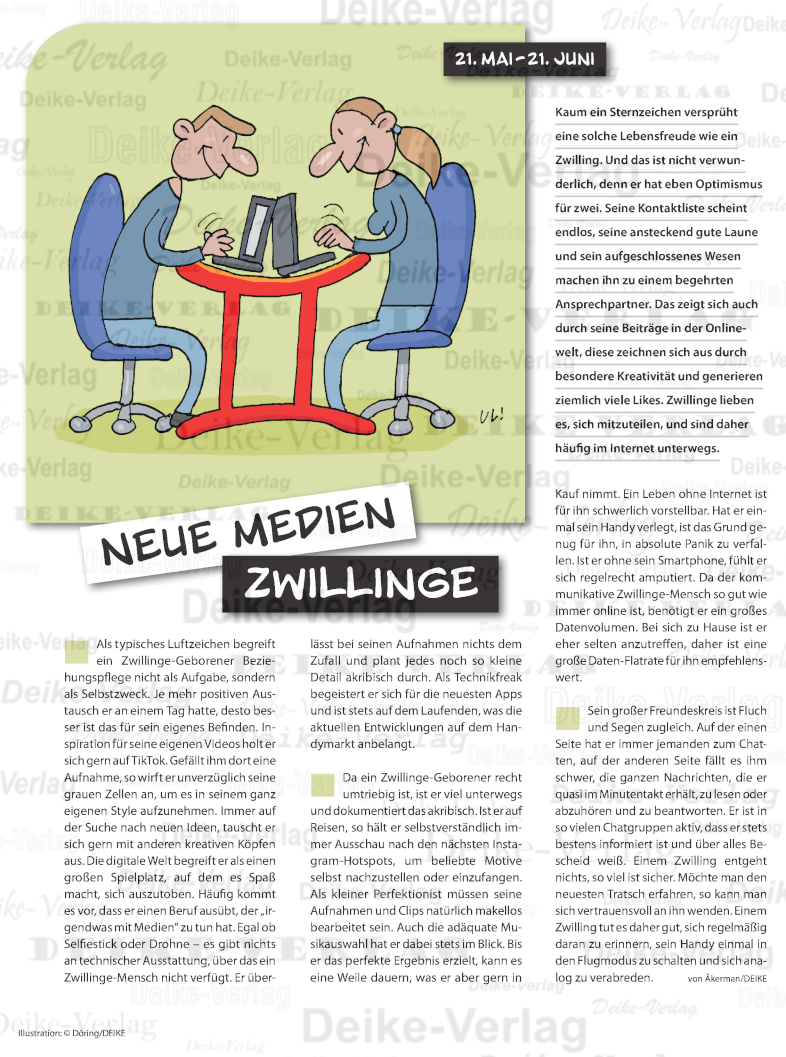 Sternzeichencharakteristiken: Zwillinge (Musik)