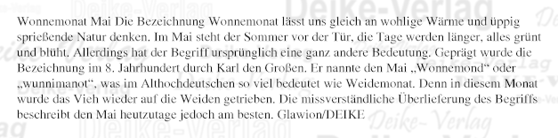 Ausdruck: Wonnemonat Mai