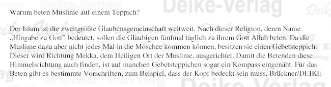 Warum beten Muslime auf einem Teppich?