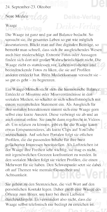 Sternzeichencharakteristiken: Waage (Musik)