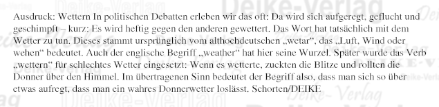 Ausdruck: Wettern