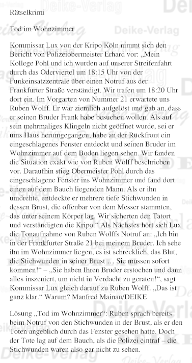 Tod im Wohnzimmer (Inspektor Debbins)