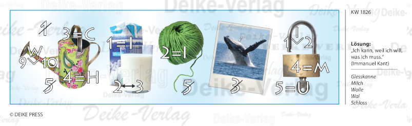 Ich kann, weil ich will, was ich muss - Rebus KW 1826