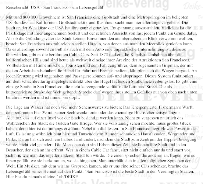 Reisebericht: USA - San Francisco