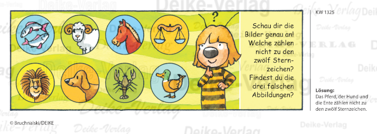 Sternzeichen  - Irmi die Rätselbiene KW 1325