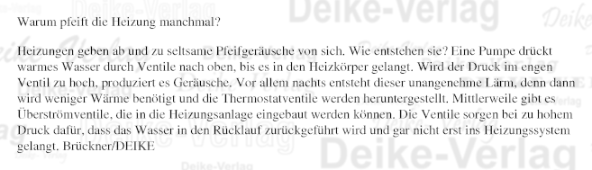 Warum pfeift die Heizung manchmal?