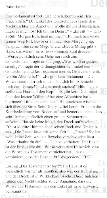 Das Testament ist fort (Heinerich Hümmelchen)