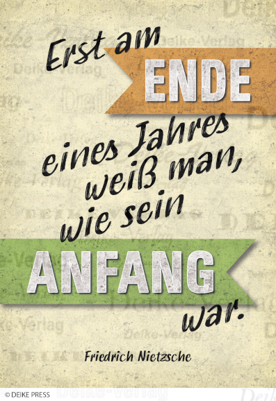 Erst am Ende eines Jahres weiß man, ...