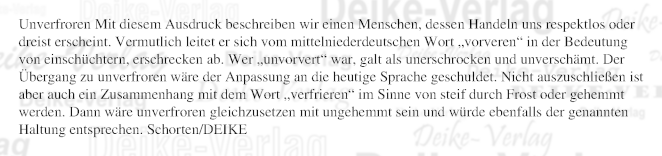 Unverfroren