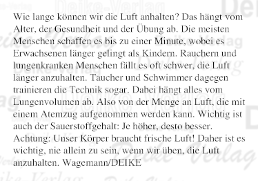 Wie lange können wir die Luft anhalten?