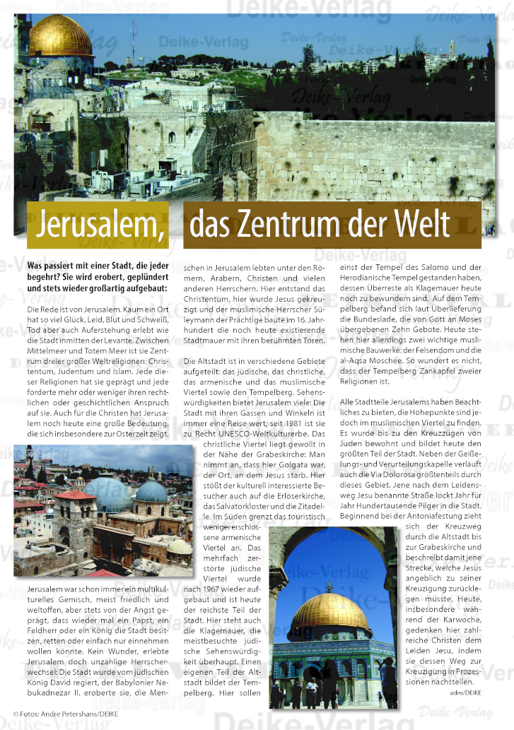 Israel; Naher Osten - Jerusalem