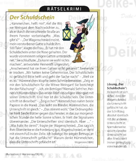 Der Schuldschein (Heinerich Hümmelchen)
