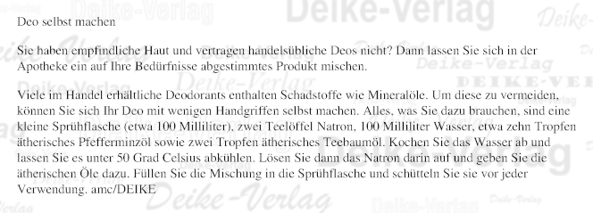 Deo selbstmachen