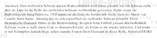 Ausdruck: Den sterbenden Schwan spielen