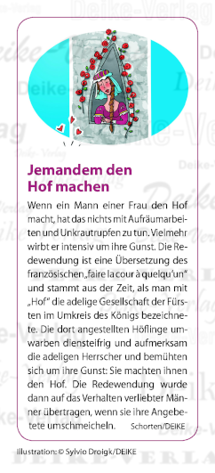 Jemandem den Hof machen