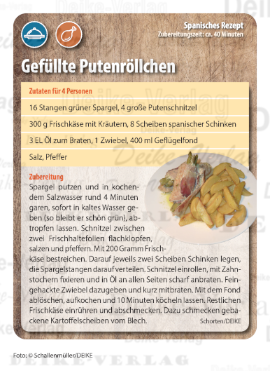 Gefüllte Putenröllchen