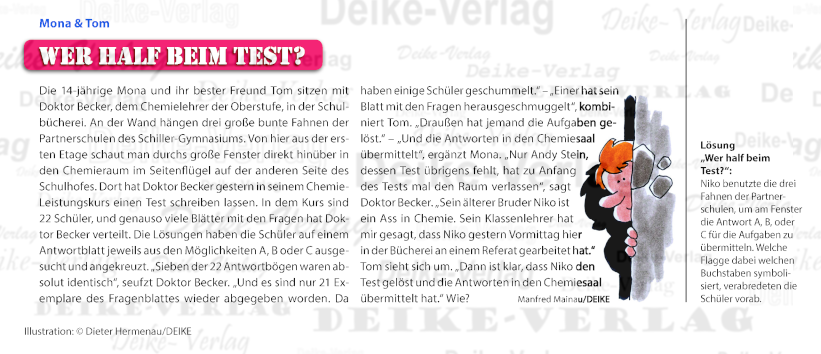 Wer half beim Test? - Mona und Tom