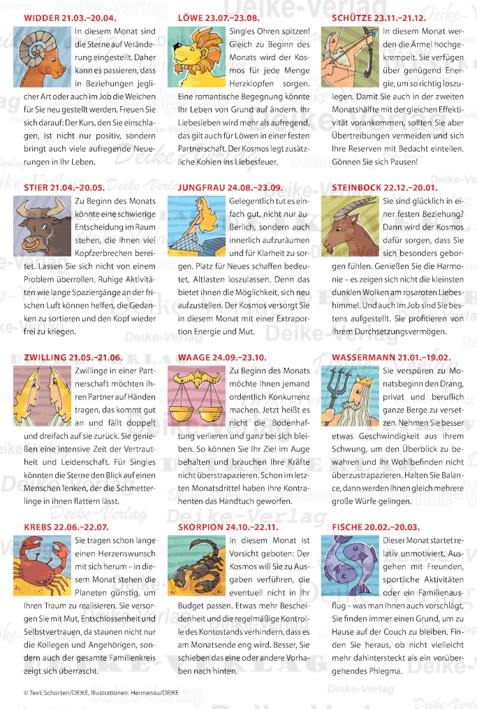 Monatshoroskop Juli  2024