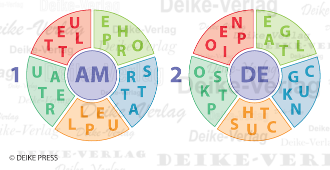 Wörtersuche mit AM und DE