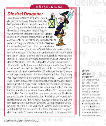 Die drei Dragoner (Rätselkrimi Mittelalter)