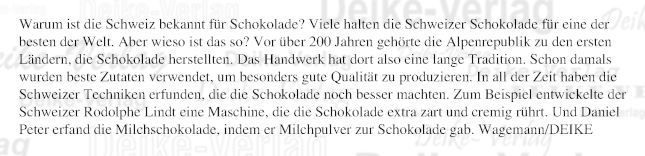 Warum ist die Schweiz bekannt für ihre Schokolade?