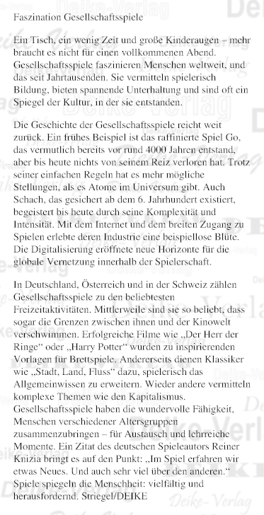 Faszination Gesellschaftsspiele