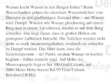 Warum kocht das Wasser in den Bergen früher?