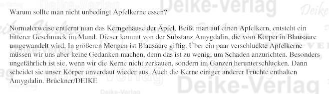 Warum sollte man nicht unbedingt Apfelkerne essen?